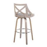 Charlotte - Farmhouse Fixed Height Bar Stool With Round Footrest (Set of 2) - Furniture Home Direct