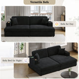 Oversized Loveseat Chaise With 2 USB Ports, 2 Cup Holders And 2 Throw Pillows - Furniture Home Direct