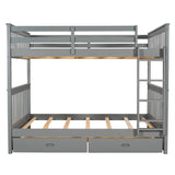 Bunk Bed With Ladders And 2 Storage Drawers - Furniture Home Direct