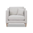 Chair With High Track Arms - Beige - Furniture Home Direct