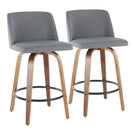 Toriano - Mid Century Modern, Counter Stool (Set of 2) - Furniture Home Direct