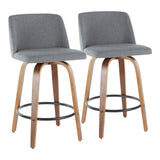 Toriano - Mid Century Modern, Counter Stool (Set of 2) - Furniture Home Direct