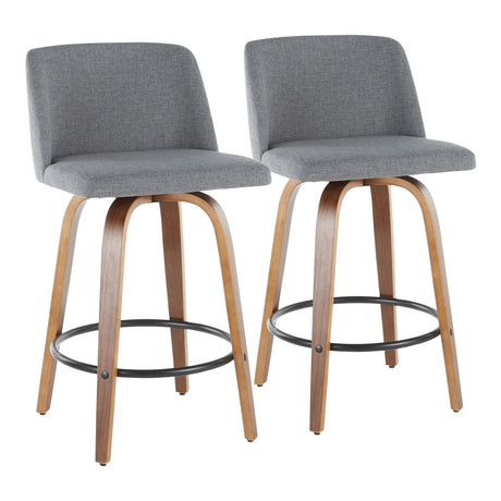 Toriano - Mid Century Modern, Counter Stool (Set of 2) - Furniture Home Direct