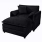 Oversized Chair With Movable Ottoman, Soft Upholstered Lounge Chair - Furniture Home Direct