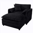 Oversized Chair With Movable Ottoman, Soft Upholstered Lounge Chair - Furniture Home Direct