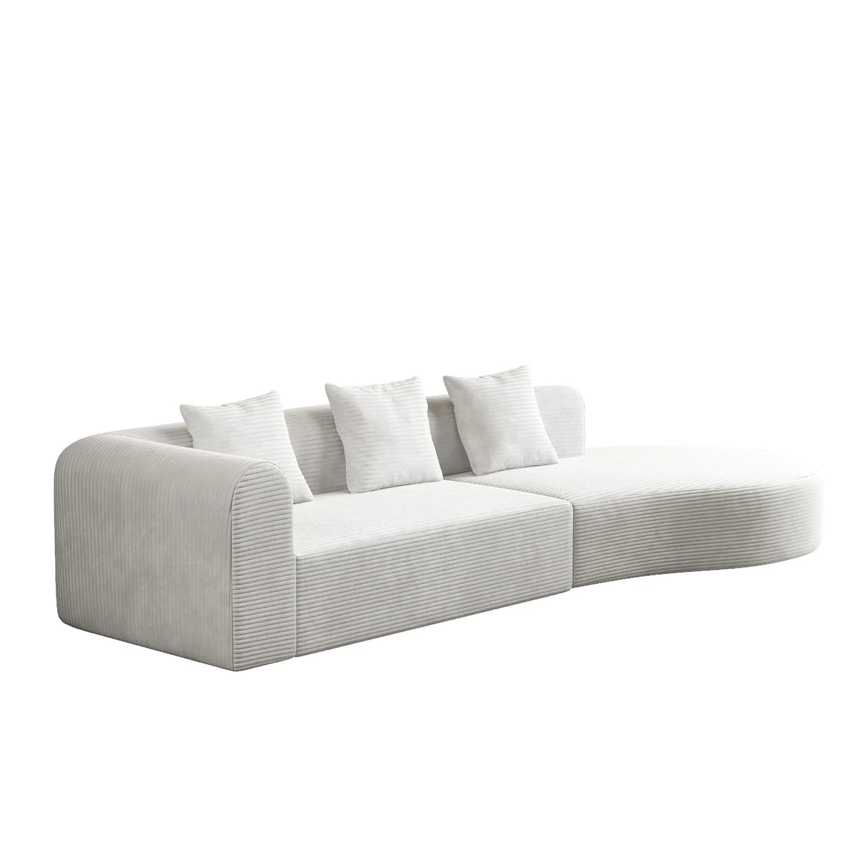 Modular Stationary Sofa - White - Furniture Home Direct