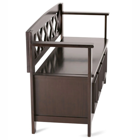Amherst - Entryway Storage Bench - Hickory Brown - Furniture Home Direct