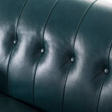 Mid-Century Tufted Leather Sofa - Furniture Home Direct