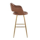 Margarite - Contemporary Fixed Height Barstool With Footrest (Set of 2) With Square - Furniture Home Direct