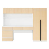 2 Door Storage Desk Wardrobe For Bedroom With Shelves And Drawers - Furniture Home Direct
