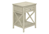 Accent End Table, 2 Tier, Storage Drawer, Transitional Style - Furniture Home Direct