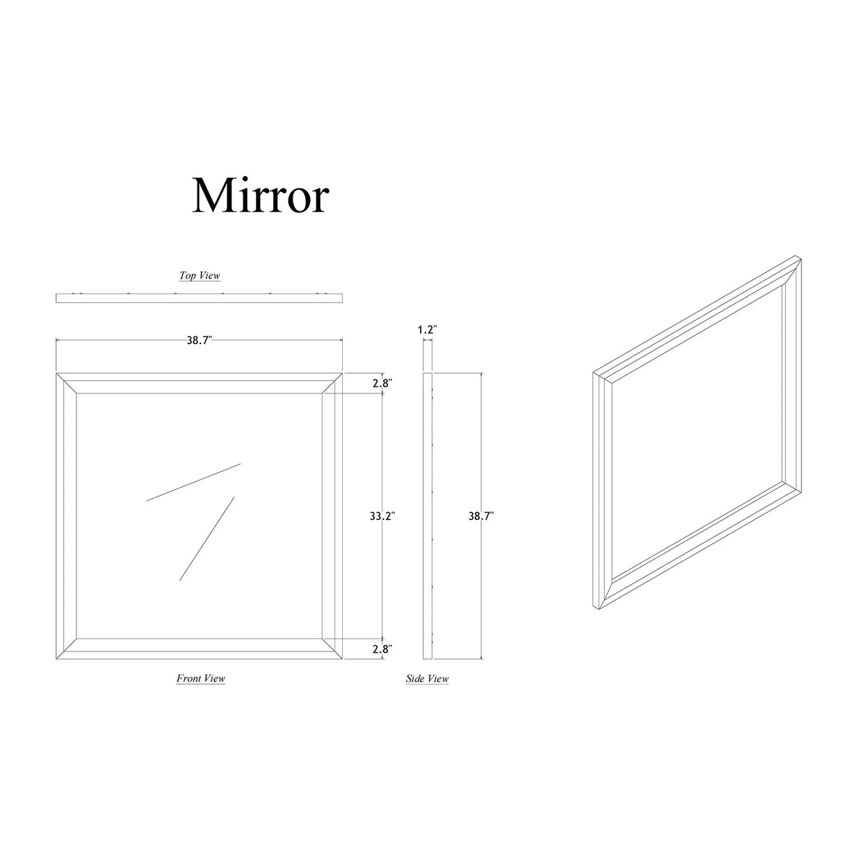 Rover - Mirror - Gray - Furniture Home Direct