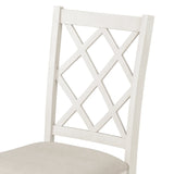 Dining Set Round Table With Upholstered Chairs Walnut Beige - Furniture Home Direct