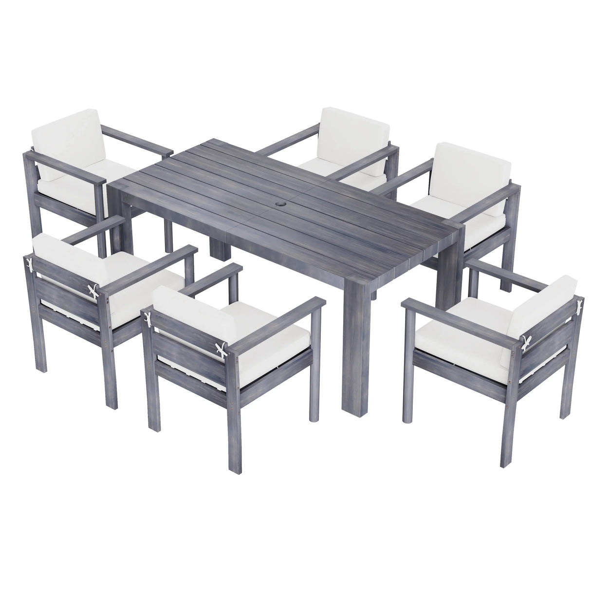 7 Piece Patio Dining Table Set - Furniture Home Direct