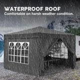10'X10' Folding Canopy With 4 Removable Sidewalls Outdoor Event Shelter UPF 50+ Gazebo Portable Tents For Parties Beach Camping Wedding Ez Pop Up Canopy 4 Pieces Weight Bag + Carry Bag - Furniture Home Direct