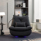 270 Swivel Glider Recliner Chair, Power Recliner Rocking Chair, USB Port Charge For Nursery Chair With Atmosphere Lamp For Living Room Bedroom Apartment - Furniture Home Direct