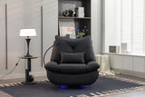 270 Swivel Glider Recliner Chair, Power Recliner Rocking Chair, USB Port Charge For Nursery Chair With Atmosphere Lamp For Living Room Bedroom Apartment - Furniture Home Direct
