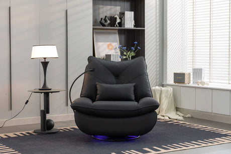 270 Swivel Glider Recliner Chair, Power Recliner Rocking Chair, USB Port Charge For Nursery Chair With Atmosphere Lamp For Living Room Bedroom Apartment - Furniture Home Direct
