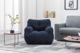 Soft Teddy Fabric Tufted Foam Bean Bag Chair With Teddy Fabric - Furniture Home Direct