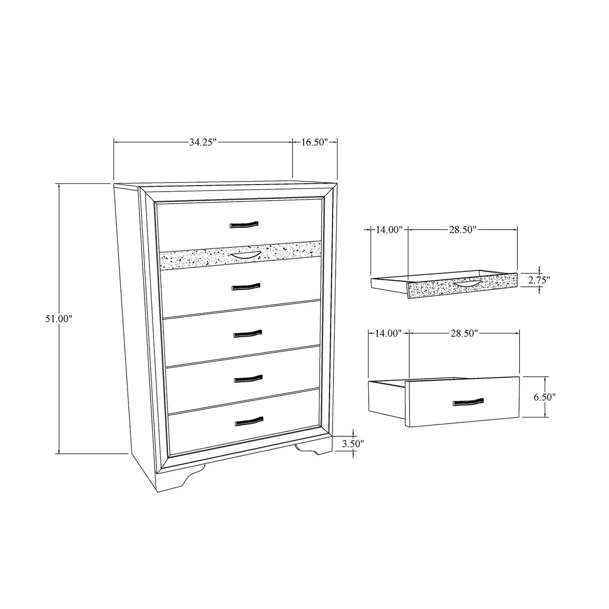 Ryder - Sparkle Chest - Gray - Furniture Home Direct