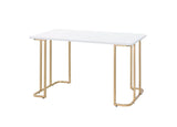 Estie - Writing Desk - White / Gold - Furniture Home Direct