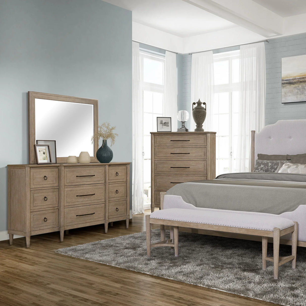 Rectangle Mirror - Sand - Furniture Home Direct