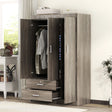 3 Door Wardrobe With 2 Drawers - Furniture Home Direct