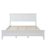 White Solid Wood 5 Piece Queen Bedroom Set(bed, 2 nightstands,chest,dresser) - Furniture Home Direct