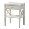 Madison - Nightstand With Open Shelf And Drawer And Decorative Side Panels - Furniture Home Direct