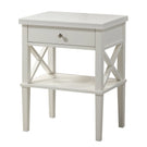 Madison - Nightstand With Open Shelf And Drawer And Decorative Side Panels - Furniture Home Direct