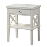 Madison - Nightstand With Open Shelf And Drawer And Decorative Side Panels - Furniture Home Direct