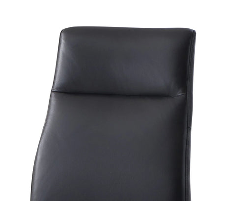 Raquan - Leather Side Chair (Set of 2) - Black Pu - Furniture Home Direct