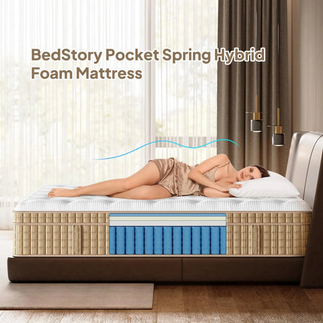 12" Hybrid Mattress With Innersprings & Gel Memory Foam - Furniture Home Direct