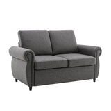 Sleeper Sofa With Twin Size Memory Mattress With Two USB Ports - Gray - Furniture Home Direct