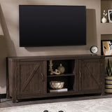 Modern Farmhouse Barn Door 3 Shelf TV Stand For TVs Up To 65” - Furniture Home Direct
