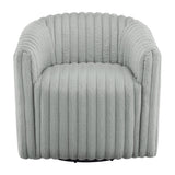 Alexa Barrel Swivel Chair 360 Degree Grey Wale Cord Fabric