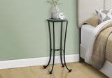 Accent Side Table, Plant Stand, Round, Contemporary & Modern - Black - Furniture Home Direct