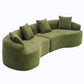 4 Seater Sofa With Chenille Fabric, 30D, 60 Hardness Full Sponge, 4 Pillow For Living Room, Home Furniture Sleeper Sectional Sofa For Apartment - Furniture Home Direct