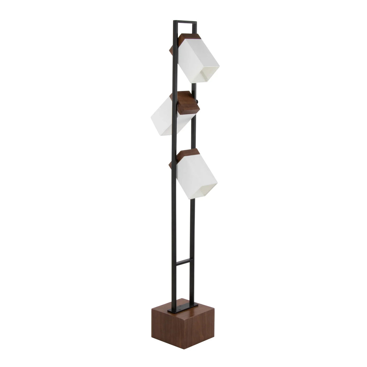 Bento - Contemporary Floor Lamp - Black / Walnut / White - Furniture Home Direct