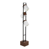 Bento - Contemporary Floor Lamp - Black / Walnut / White - Furniture Home Direct