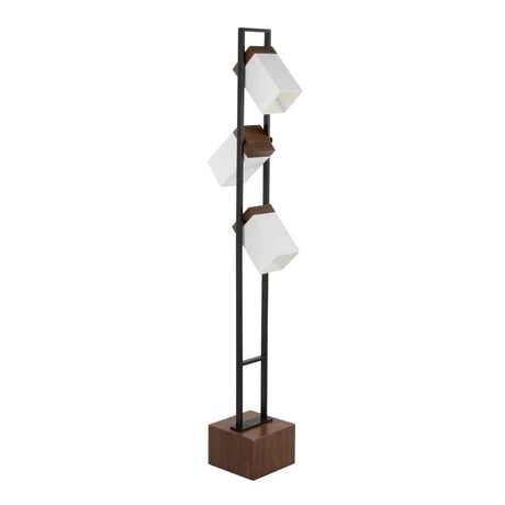 Bento - Contemporary Floor Lamp - Black / Walnut / White - Furniture Home Direct