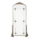 Antique Arched Mirror With Metal Frame, Full Length Mirror For Living Room Bathroom Entryway - Gold - Furniture Home Direct
