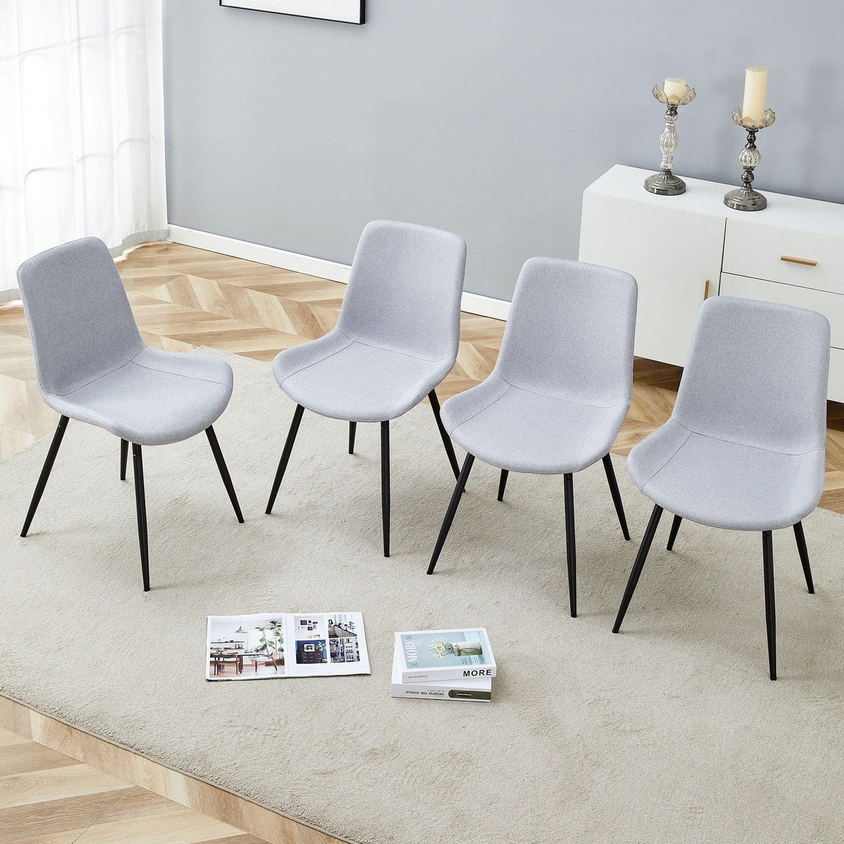 Modern Medieval Style Restaurant Cushioned Chairs With Suede Backrests - Furniture Home Direct