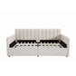 Flora - Upholstered Daybed With 2 Drawers Ribbed Tufted Backrest in Lavish Modern Design - Furniture Home Direct