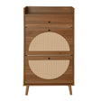Allen - Rattan 2 Door 1 Drawer Cabinet Shoe Rack For Entrance - Furniture Home Direct