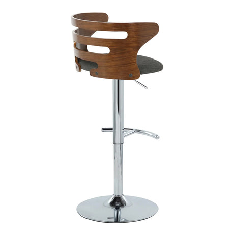Cosi - Mid Century Modern Adjustable Barstool With Swivel & Rounded T Footrest (Set of 2) - Furniture Home Direct