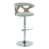 Gardenia - Contemporary Adjustable Barstool With Swivel / Rounded T Footrest (Set of 2) - Furniture Home Direct