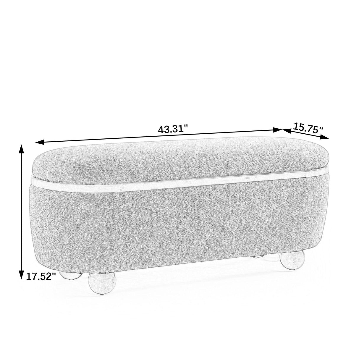 Modern Ottoman Bench Upholstered Seating With Storage - Furniture Home Direct