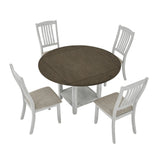 5 Piece DIning Set with Foldable Table - Furniture Home Direct