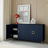 Modern Lacquered 4 Door Wooden Cabinet Sideboard Buffet Server Cabinet Storage Cabinet, For Living Room, Entryway, Hallway, Office, Kitchen And Dining Room - Furniture Home Direct